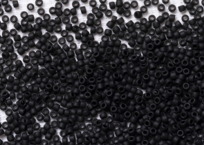 Бисер Япония круглый 11/0 500г 0049F чёрный матовый