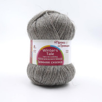 Пряжа из Троицка " Зимняя сказка" 100% козий пух 10 * 50г 300 м №371 натур. серый. Цена за упаковку 10 шт