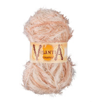 Пряжа VISANTIA " TRAFKA" меланжевая 100% полиэстер 5 * 100 г 150 м №1127 белый/ бежевый/ коричн. . Цена за упаковку 5 шт