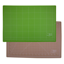 " Gamma" DKD- 03 Мат для резки двустор ПВХ 45 см х 30 см в пакете формат А3/ бежевый/ салатовый