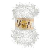 Пряжа VISANTIA " TRAFKA SALUT" 80% полиэстер, 20% люрекс 5 * 200 г 90 м №0067 молочный. Цена за упаковку 5 шт