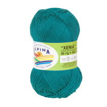 Пряжа ALPINA " XENIA" 100% мерсеризованный хлопок 10 * 50г 240 м №844 яр. голубой. Цена за упаковку 10 шт