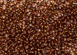 Бисер Чехия круглый 10/0 500г 17110 тёмно-янтарный