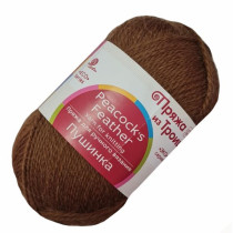 Пряжа из Троицка " Пушинка" 50% шерсть, 50% козий пух 10 * 50г 225 м №416 св. коричневый. Цена за упаковку 10 шт