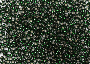 Бисер Чехия круглый 10/0 500г 57150 тёмно-зелёный