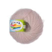 Пряжа ALPINA " GRACE" 72% супер кид мохер, 28% шелк 4 * 25 г 210 м №08 св. какао. Цена за упаковку 4 шт