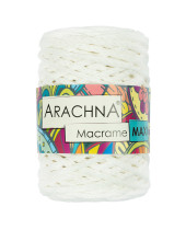 Пряжа ARACHNA " Macrame Maxi" 80% хлопок, 20% полиэстер 4 * 250г 80 м №02 молочный. Цена за упаковку 4 шт