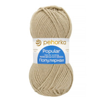Пряжа Пехорская ПТ " Популярная" 50% шерсть, 50% акрил 100 г 133 м №043 суровый лен. Цена за упаковку 10 шт