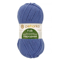 Пряжа Пехорская ПТ " Народная" Шерсть- 30%, Акрил- 70% 100 г 220 м №520 голубая пролеска. Цена за упаковку 5 шт