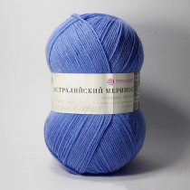 Пряжа Пехорская ПТ " Австралийский меринос" 95% мериносовая шерсть, 5% акрил 100 г 400 м №520 голубая пролеска. Цена за упаковку 5 шт