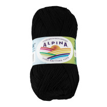 Пряжа ALPINA " XENIA" 100% мерсеризованный хлопок 10 * 50г 240 м №002 ЧЕРНЫЙ. Цена за упаковку 10 шт