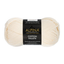 Пряжа ALPINA "COTTON PALLETE" 50% хлопок, 50% акрил 10 * 50г 205 м №05 молочный. Цена за упаковку 10 шт