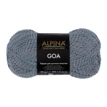 Пряжа ALPINA " GOA" 58% хлопок, 38% акрил, 4% полиэстер 50 г 175 м №02 серо- синий. Цена за упаковку 10 шт