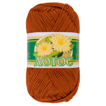 Пряжа ПНК Кирова " Лотос" 100% мерсеризованный хлопок 100 г 250 м №1614 кирпичный. Цена за упаковку 8 шт