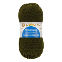 Пряжа Пехорская ПТ " Перспективная" 50% мериносовая шерсть, 50% акрил 100 г 270 м №013 т. оливковый. Цена за упаковку 5 шт