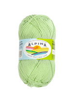 Пряжа ALPINA "BABY SUPER SOFT" 50% хлопок, 50% бамбук 10 * 50г 150 м №07 св.зеленый. Цена за упаковку 10 шт