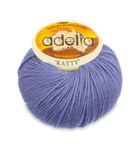 Пряжа ADELIA " KATTY" 100% шерсть 10 * 50г 150 м №22 т. голубой. Цена за упаковку 10 шт