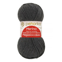 Пряжа Пехорская ПТ " Мериносовая" 50% мериносовая шерсть, 50% акрил 100 г 200 м №393 св. маренго. Цена за упаковку 10 шт