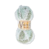 Пряжа VISANTIA " ZIKZAK" 100% полиэстер 5 * 100 г 100 м №6605 зеленый- бл. зеленый. Цена за упаковку 5 шт