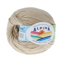 Пряжа ALPINA " RENE" 100% мерсеризованный хлопок 10 * 50г 105 м №213 св. бежевый. Цена за упаковку 10 шт