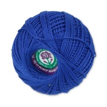 Пряжа ПНК Кирова " Ирис" 100% мерсеризованный хлопок 25 г 150 м №2411 яр. синий. Цена за упаковку 20 шт