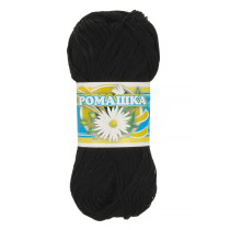 Пряжа ПНК Кирова " Ромашка" 100% мерсеризованный хлопок 75 г 320 м №7214 ( 156) ЧЕРНЫЙ. Цена за упаковку 4 шт