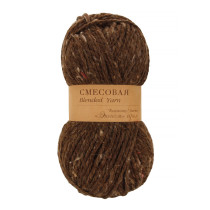 Пряжа Пехорская ПТ " Смесовая" 70% акрил, 30% шерсть 200 г 200 м №517 коричневый меланж. Цена за упаковку 5 шт