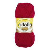 Пряжа ADELIA " AURA" 100% акрил 10 * 50г 250 м №044 т. малиновый. Цена за упаковку 10 шт