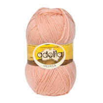 Пряжа ADELIA " OLIVIA" 60% акрил, 40% шерсть 5 * 100 г 250 м №05 персиковый. Цена за упаковку 5 шт