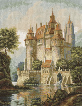 Набор для вышивания "PANNA" " Золотая серия" ZU- 1280 ( ЗУ- 1280 ) " Замок в горах" 