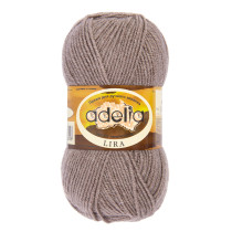 Пряжа ADELIA " LIRA" 100% акрил 10 * 50г 200 м №06 серо- бежевый. Цена за упаковку 10 шт