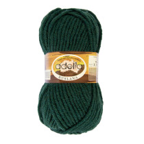 Пряжа ADELIA " RUSLANA" 75% акрил, 25% шерсть 5 * 100 г 100 м №05 т. зеленый. Цена за упаковку 5 шт