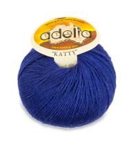 Пряжа ADELIA " KATTY" 100% шерсть 10 * 50г 150 м №21синий. Цена за упаковку 10 шт