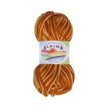 Пряжа ALPINA "KATRIN" 100% мерсеризованный хлопок 10 * 50г 140 м №301 св.желтый-св.коричневый-коричневый. Цена за упаковку 10 шт