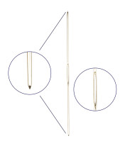 Иглы для шитья ручные " Gamma" N- 317 для вышивания двусторонние №24 6 шт. в блистере с ушком посередине