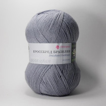 Пряжа Пехорская ПТ " Кроссбред Бразилии" 50% мериносовая шерсть, 50% акрил 100 г 500 м №174 сталь. Цена за упаковку 5 шт