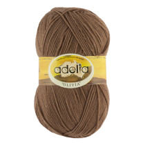 Пряжа ADELIA " OLIVIA" 60% акрил, 40% шерсть 5 * 100 г 250 м №23 св. коричневый. Цена за упаковку 5 шт