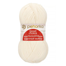 Пряжа Пехорская ПТ " Удачный выбор" 100% акрил 100 г 200 м №001 белый. Цена за упаковку 5 шт