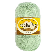 Пряжа ADELIA " AURA" 100% акрил 10 * 50г 250 м №009 св. зеленый. Цена за упаковку 10 шт