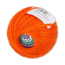 Пряжа ПНК Кирова " Ирис" 100% мерсеризованный хлопок 25 г 150 м №0710 оранжевый. Цена за упаковку 20 шт