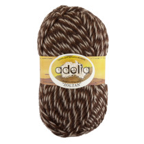 Пряжа ADELIA "ZOLTAN" 100% шерсть 5 * 100 г 115 м №139 бежевый-коричневый. Цена за упаковку 5 шт.