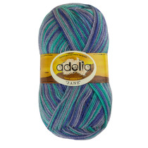 Пряжа ADELIA " JANE" 100% акрил 10 * 50г 227 м №20 св. фиолетовый- синий- св. бирюзовый. Цена за упаковку 10 шт