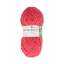 Пряжа Пехорская ПТ " Австралийский меринос" 95% мериносовая шерсть, 5% акрил 100 г 400 м №185 земляника. Цена за упаковку 5 шт
