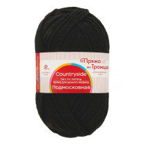 Пряжа из Троицка " Подмосковная" 50% шерсть, 50% акрил 10 * 100 г 250 м №002 черный. Цена за упаковку 10 шт