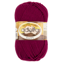 Пряжа ADELIA " HAPPY" 100% акрил 10 * 50г 128 м №16 малиновый. Цена за упаковку 10 шт