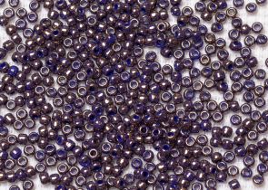 Бисер Япония круглый 11/0 10г 1701 синий, позолоченный 24К мраморный