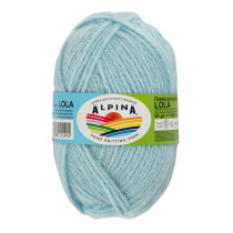 Пряжа ALPINA "LOLA" 55% акрил, 31% полиамид, 14% альпака 10 * 50г 115 м №04 голубой. Цена за упаковку 10 шт