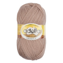 Пряжа ADELIA " JESSICA" 67% шерсть, 33% полиэстер 5 * 100 г 260 м №18 бежевый. Цена за упаковку 5 шт