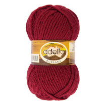 Пряжа ADELIA " RUSLANA" 75% акрил, 25% шерсть 5 * 100 г 100 м №09 т. красный. Цена за упаковку 5 шт