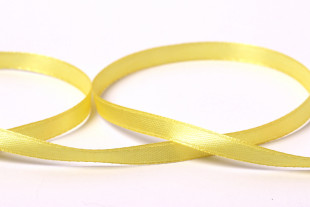 Лента атласная 6 мм ( 1/ 4 ") " Gamma" №117 бл. желтый